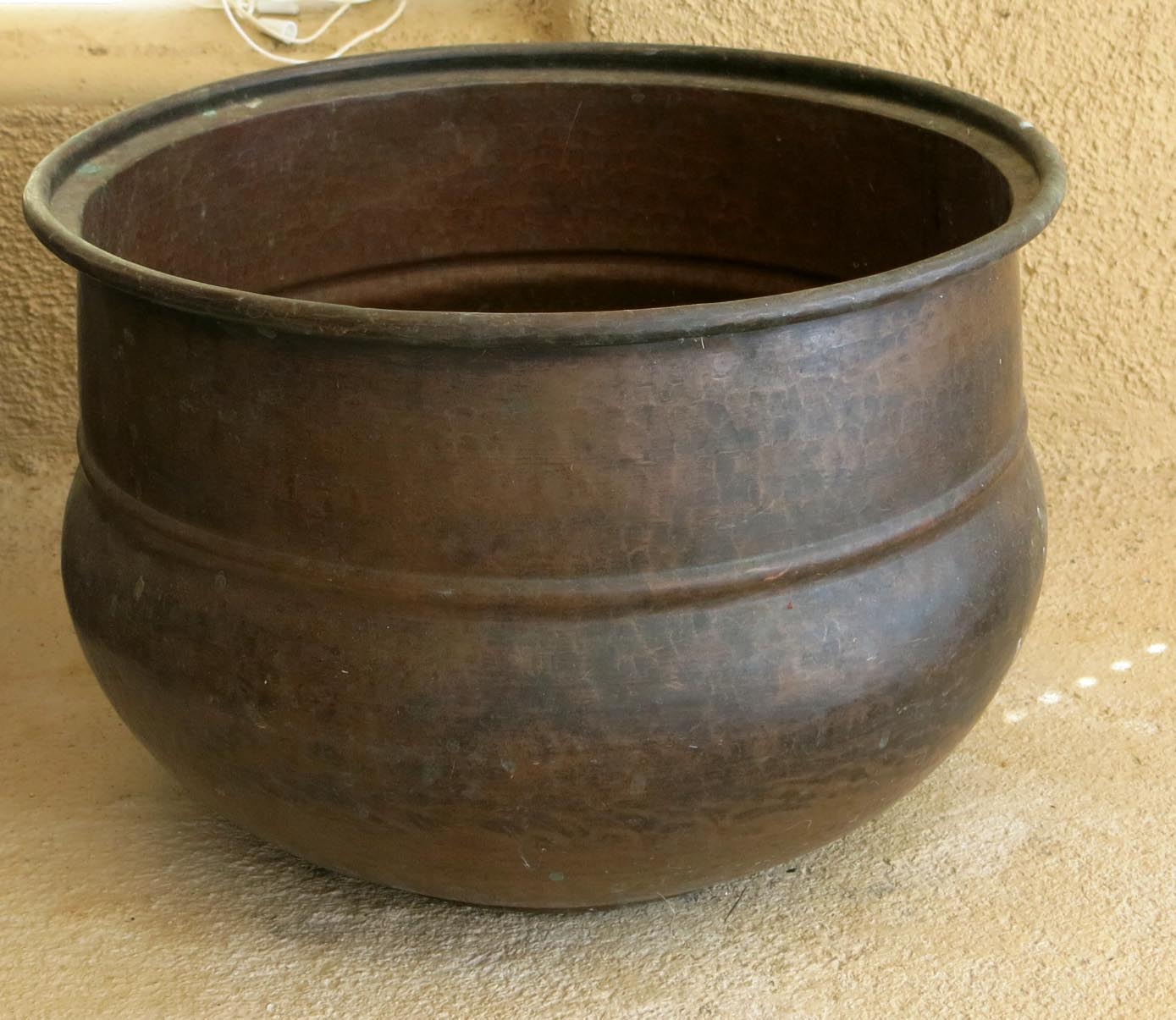 Antique Hand Hammered Copper Pot