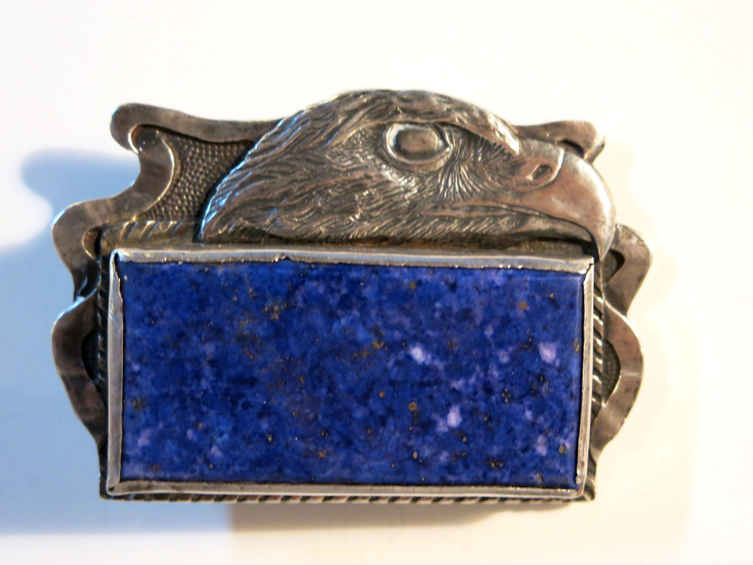 Ed Morgan Signed Eagle and Lapis Belt Buckle