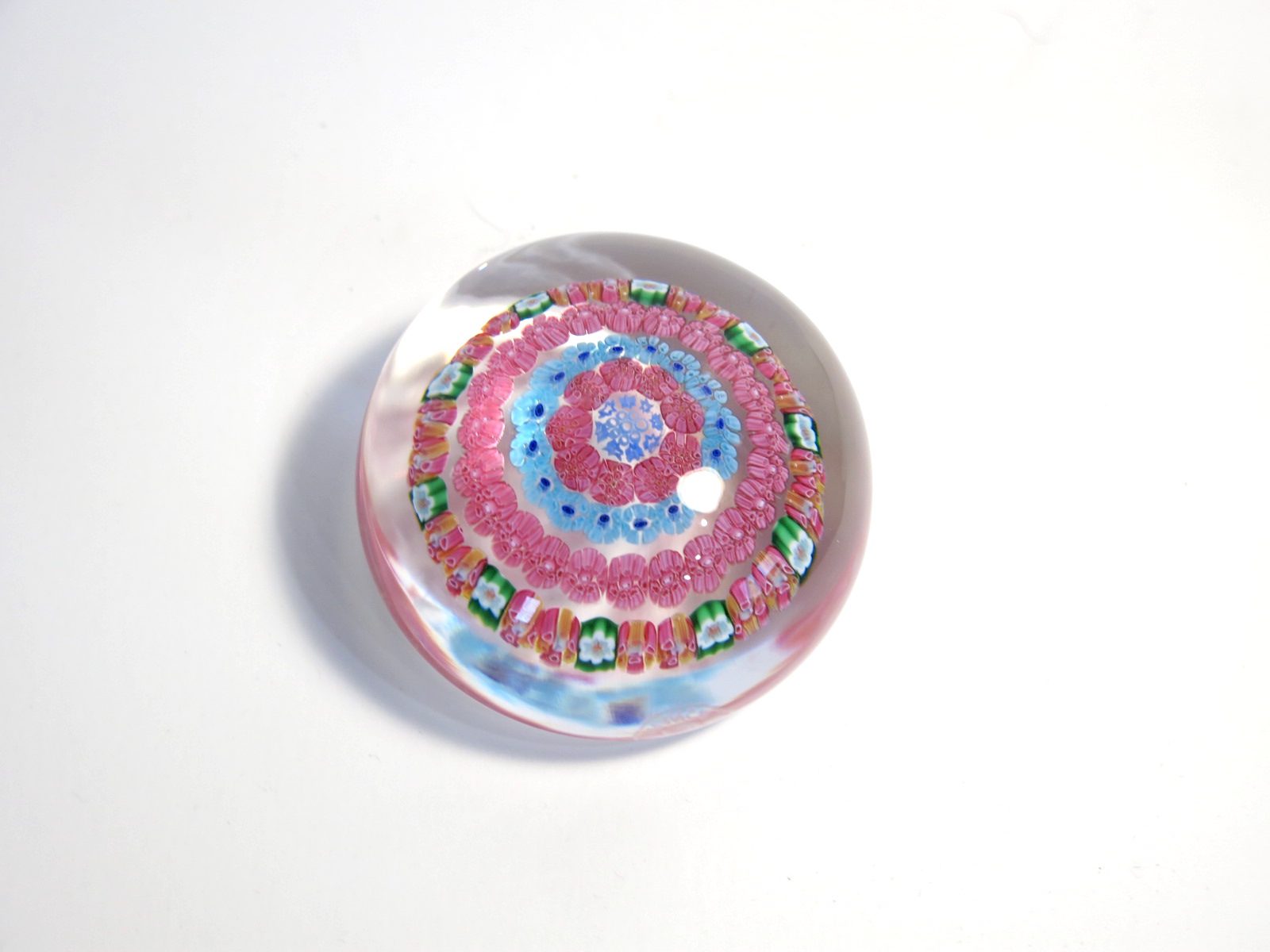 Baccarat Four Concentric Row Millefiori Paperweight