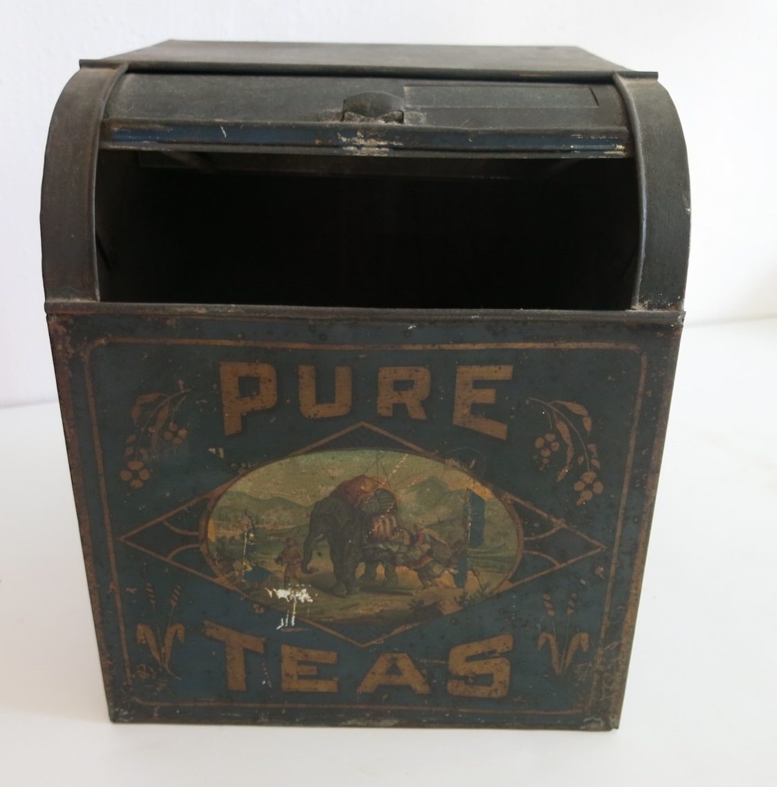 Antique Pure Teas Grocer’s Bin