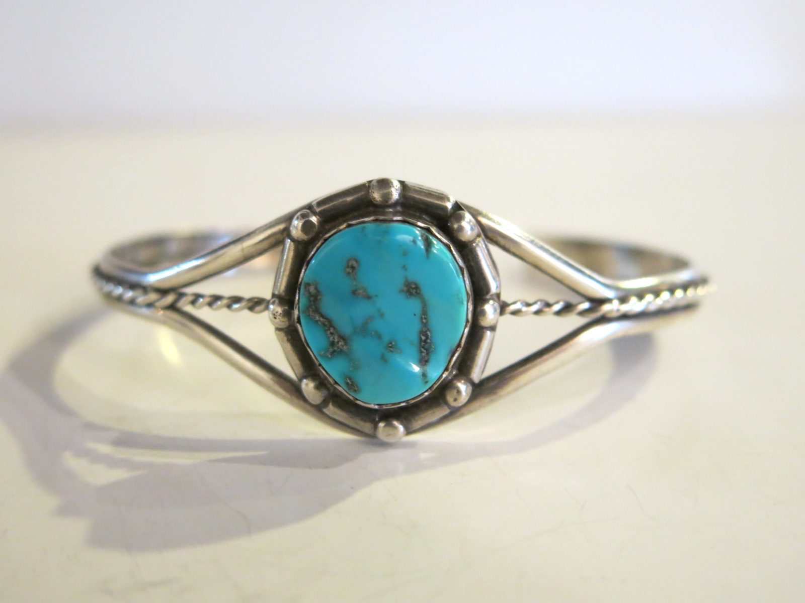 Vintage Navajo Sleeping Beauty Turquoise Cuff Bracelet